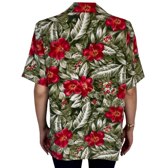 Briggs New York Vintage Red Floral Button Down | Small - Picture 2 of 2